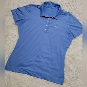 5/$15 Bundle Deal Nike Polo size Large Striped Blue SS Golf Tee